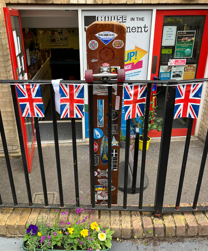 image shows the House in the Basement Youth Cafe Display for Britain in Bloom- 2022